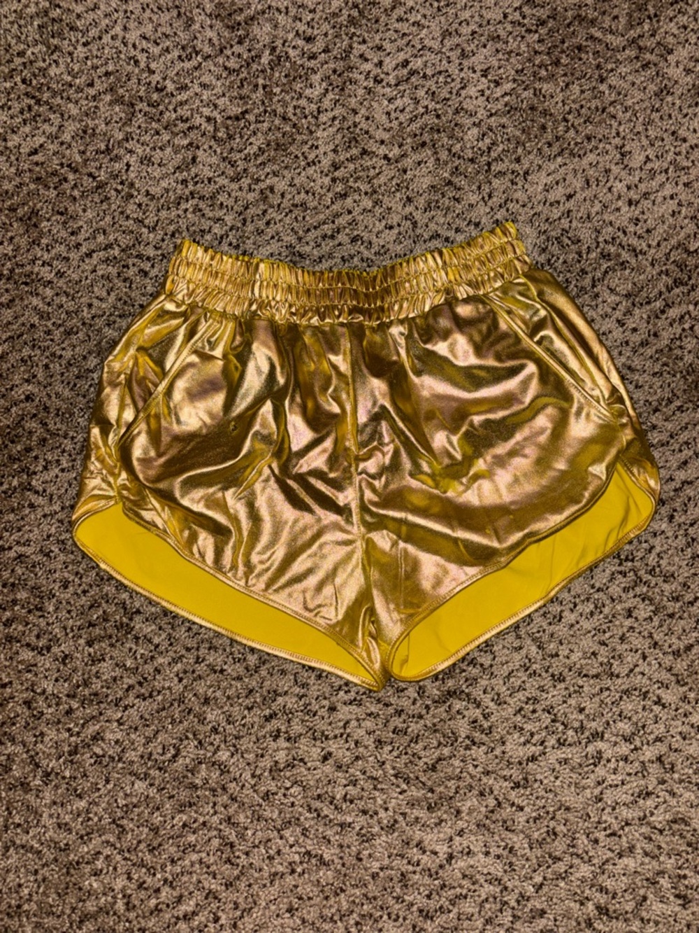 Metallic Gold Women’s Athletic Shorts
